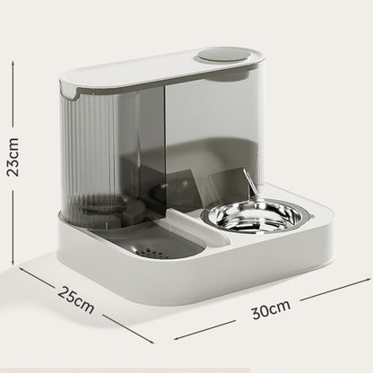 เครื่องให้อาหารและให้น้ำสัตว์เลี้ยงอัตโนมัติ 2-in-1 ทำจากสแตนเลส - 图片3