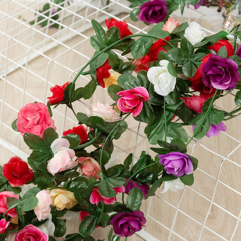 เถากุหลาบประดิษฐ์ ยาว 2.5 เมตร สำหรับตกแต่งบ้าน วันหยุด และงานแต่งงาน - 图片4