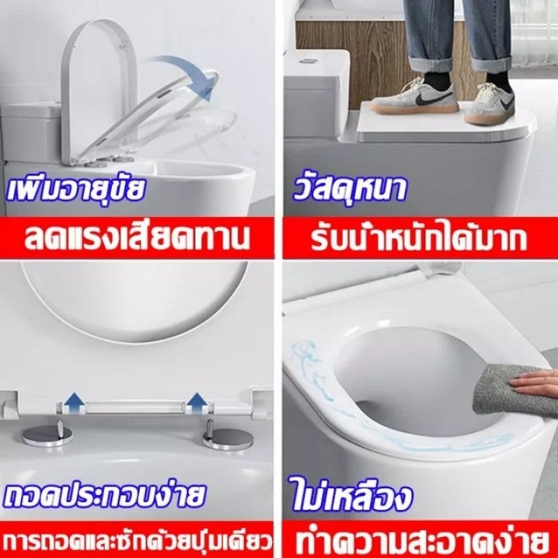 ฝารองนั่งชักโครกแบบ U/V/O ใช้ได้กับทุกยี่ห้อ ดีไซน์หนา ไม่แตกหักง่าย - 图片2