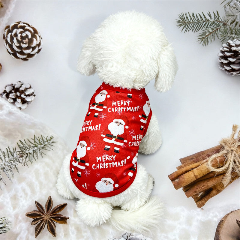 ชุดคอสตูมสัตว์เลี้ยงธีมคริสต์มาส เหมาะสำหรับแมวและสุนัข สวมใส่สบายและน่ารัก - 图片1