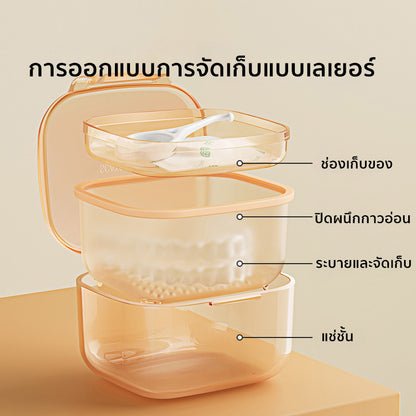 กล่องแช่สำหรับใส่ฟันปลอมคู่แบบพกพา อุปกรณ์จัดฟัน และรีเทนเนอร์ - 图片7