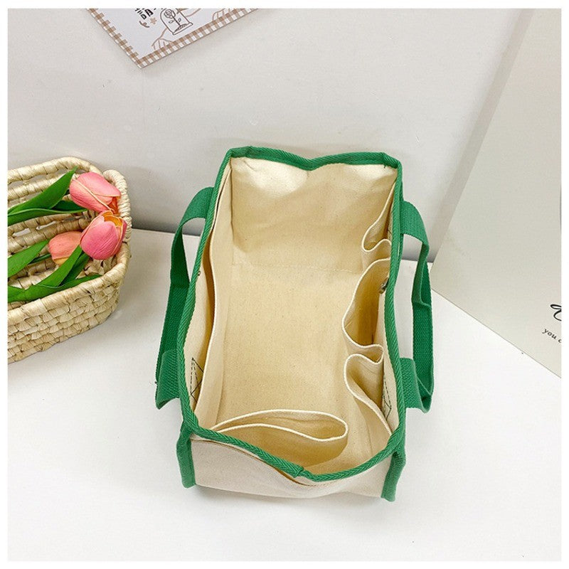 กระเป๋าใส่อาหารกลางวันผ้าแคนวาสหลายชั้นสุดเก๋ - 图片7