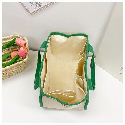 กระเป๋าใส่อาหารกลางวันผ้าแคนวาสหลายชั้นสุดเก๋ - 图片7