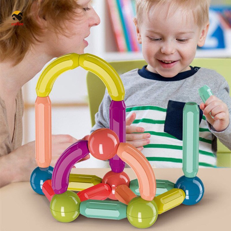  ของเล่นเด็ก เสริมทักษะ บล็อกตัวต่อแม่เหล็ก สร้างจินตนาการ เกมสมอง - 图片2