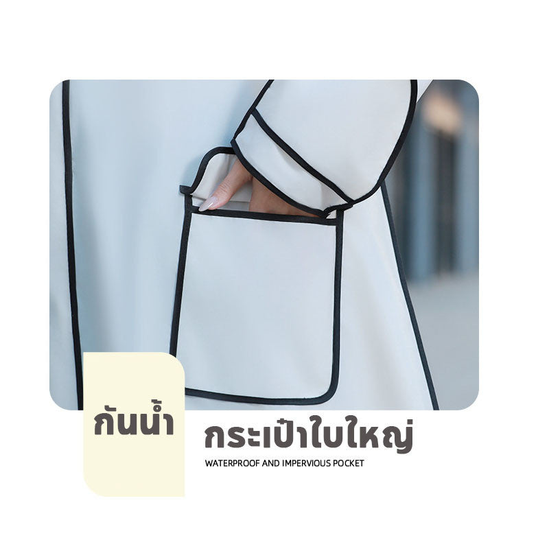 เสื้อกันฝน เสื้อกันฝนหนา กันน้ำ มีแถบสะท้อนแสง - 图片2