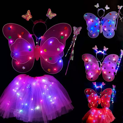กระโปรงผีเสื้อเรืองแสง ชุดการแสดงสำหรับเด็ก - 图片2