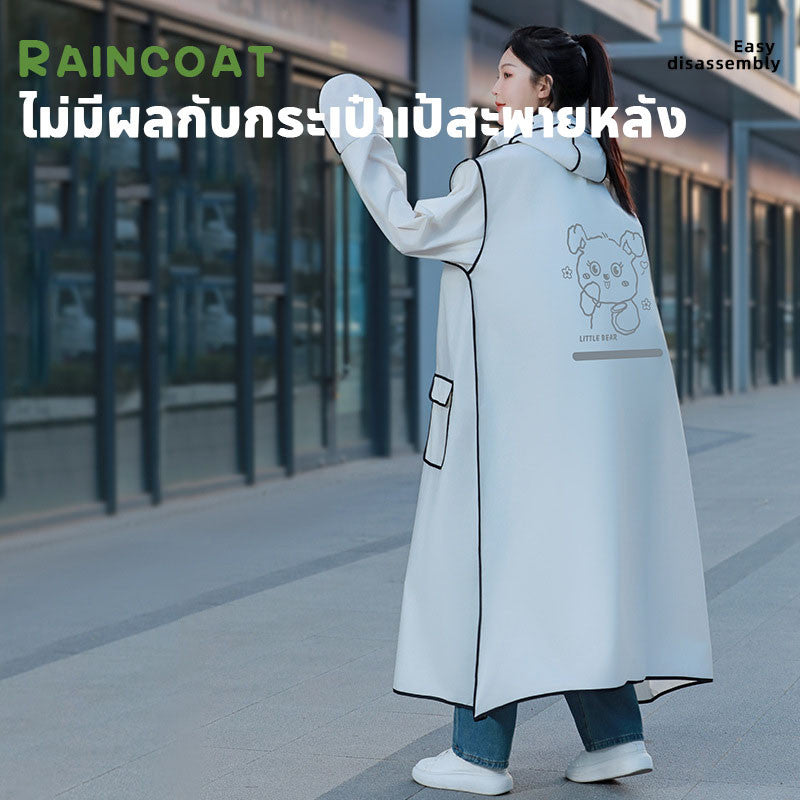 เสื้อกันฝน เสื้อกันฝนหนา กันน้ำ มีแถบสะท้อนแสง - 图片4