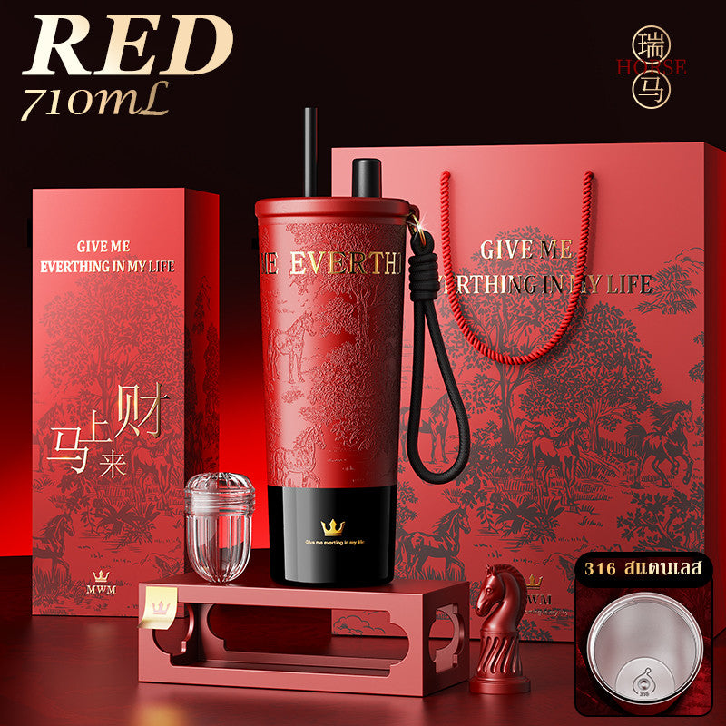 ขวดน้ำเก็บความเย็นรุ่นพิเศษปีม้า 2026 เป็นของขวัญปีใหม่ที่สมบูรณ์แบบ - 图片6