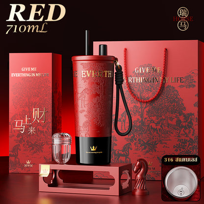 ขวดน้ำเก็บความเย็นรุ่นพิเศษปีม้า 2026 เป็นของขวัญปีใหม่ที่สมบูรณ์แบบ - 图片6