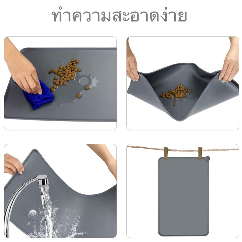 แผ่นรองชามซิลิโคนสำหรับสัตว์เลี้ยง กันลื่นและกันน้ำ - 图片3