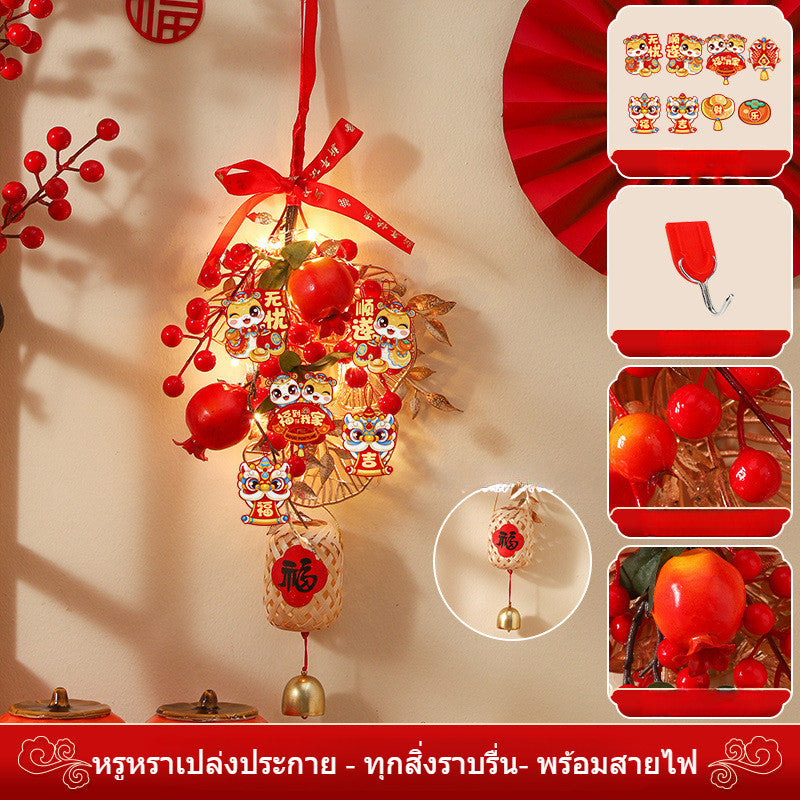 ปีงู2026 พวงมาลัยปีใหม่ โคมไฟเทศกาลฤดูใบไม้ผลิ LED ตกแต่งเทศกาลฤดูใบไม้ผลิ - 图片23