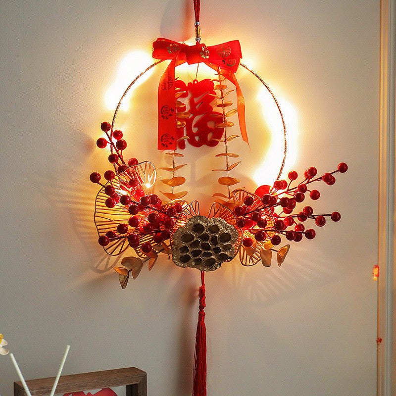 ปีงู2026 พวงมาลัยปีใหม่ โคมไฟเทศกาลฤดูใบไม้ผลิ LED ตกแต่งเทศกาลฤดูใบไม้ผลิ - 图片4