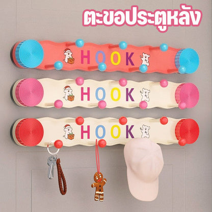 ตะขอประตูหลัง ตะขอถ้วยดูด ไม่ต้องเจาะผนัง นํากลับมาใช้ใหม่ได้ รับน้ำหนักได้มาก ตะขอ