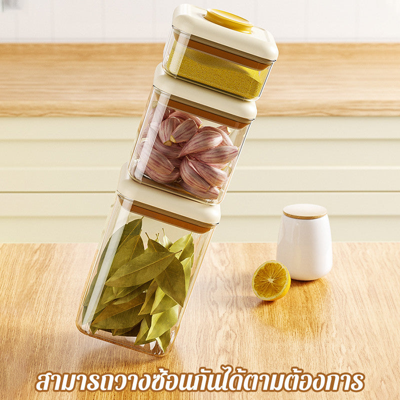 ขวดพลาสติกสูญญากาศ, กล่องเก็บอาหารแห้งพร้อมฝาปิดผนึก - 图片3