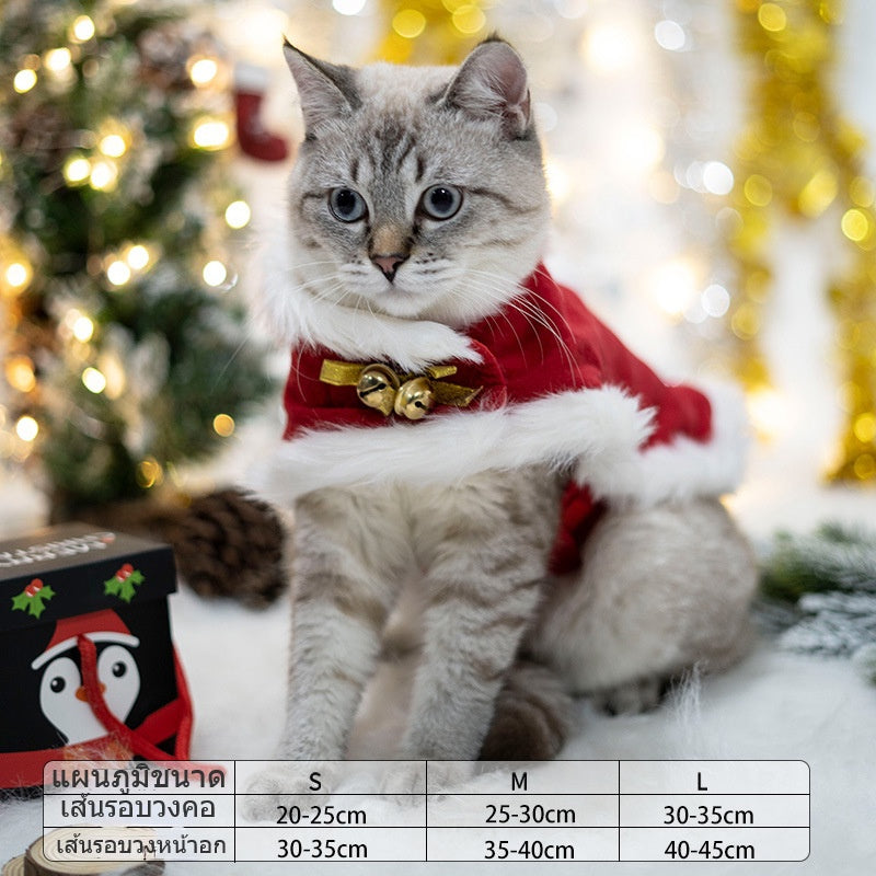 ชุดคริสต์มาส ปลอกคอ และผ้าพันคอสำหรับแมวและสุนัข - 图片36