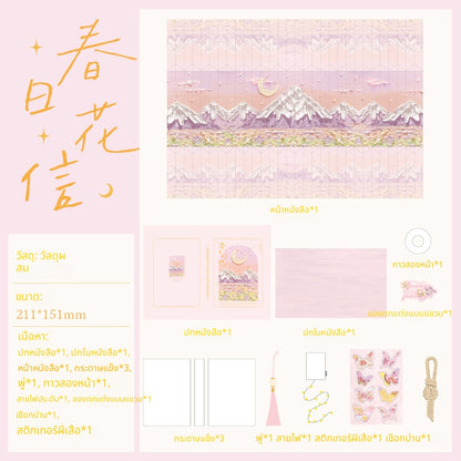 โคมไฟอ่านหนังสือรูปพัด ดีไซน์พับได้ 3 มิติ ลวดลายดอกไม้สวยงามสดใส