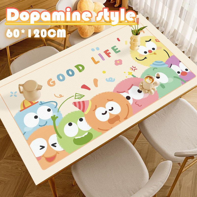 ผ้าปูโต๊ะพีวีซี กันน้ำ ลายการ์ตูนโดปามีน ทนไฟ - 图片1