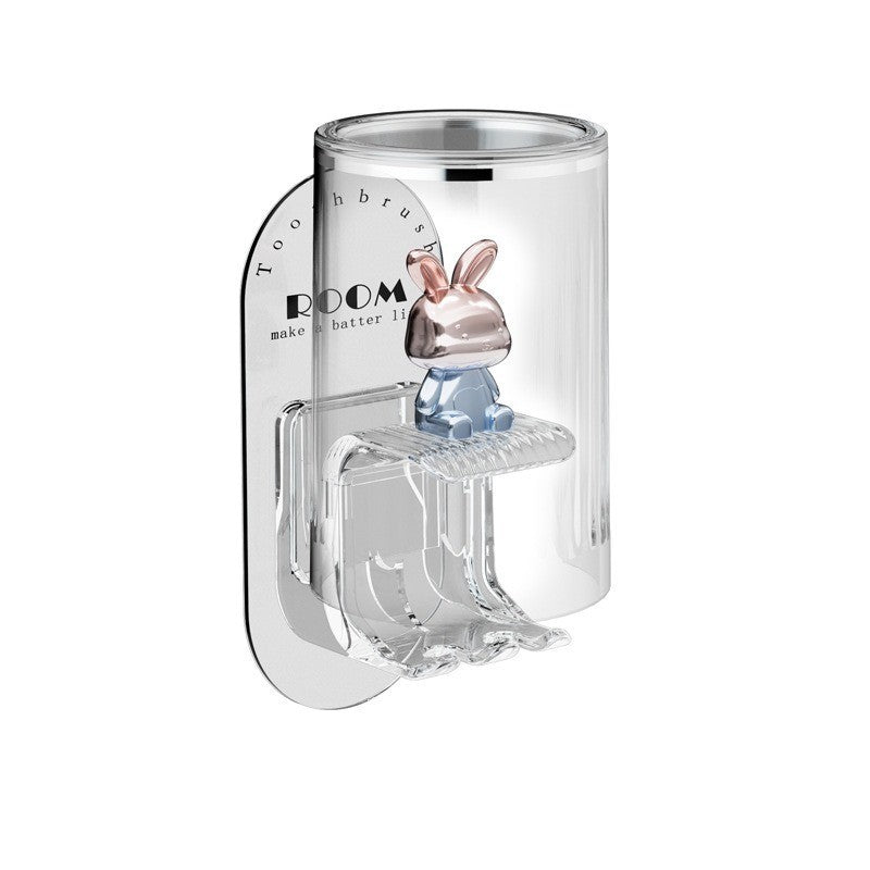 ที่วางแปรงสีฟันติดผนังรูปกระต่าย ไม่ต้องเจาะรู ป้องกันเชื้อรา และระบายอากาศได้ดี - 图片7