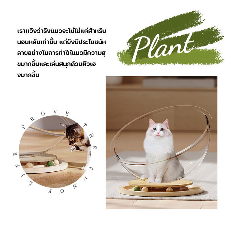 ที่นอนแมวแคปซูลอวกาศ 2-in-1 - 图片5