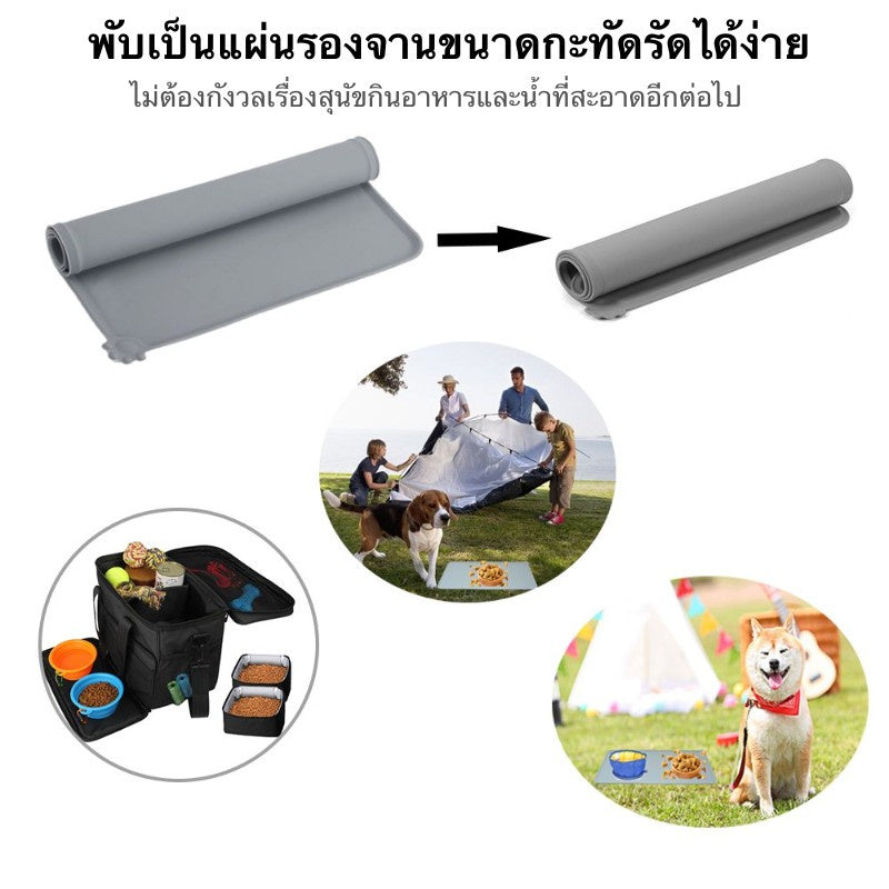 แผ่นรองชามซิลิโคนสำหรับสัตว์เลี้ยง กันลื่นและกันน้ำ - 图片4