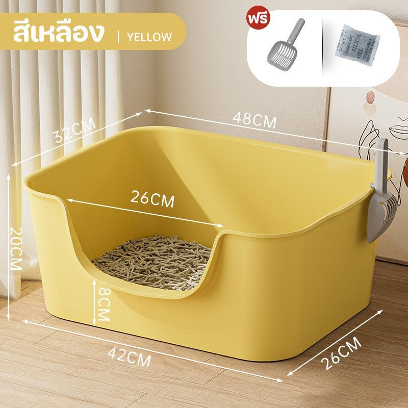 กระบะทรายแมวขนาดใหญ่พิเศษ ขอบสูง กันน้ำกระเด็น - 图片10