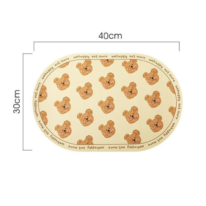 แผ่นรองชามอาหารสัตว์เลี้ยง ป้องกันการหก ขนาด 45*30 ซม. - 图片17