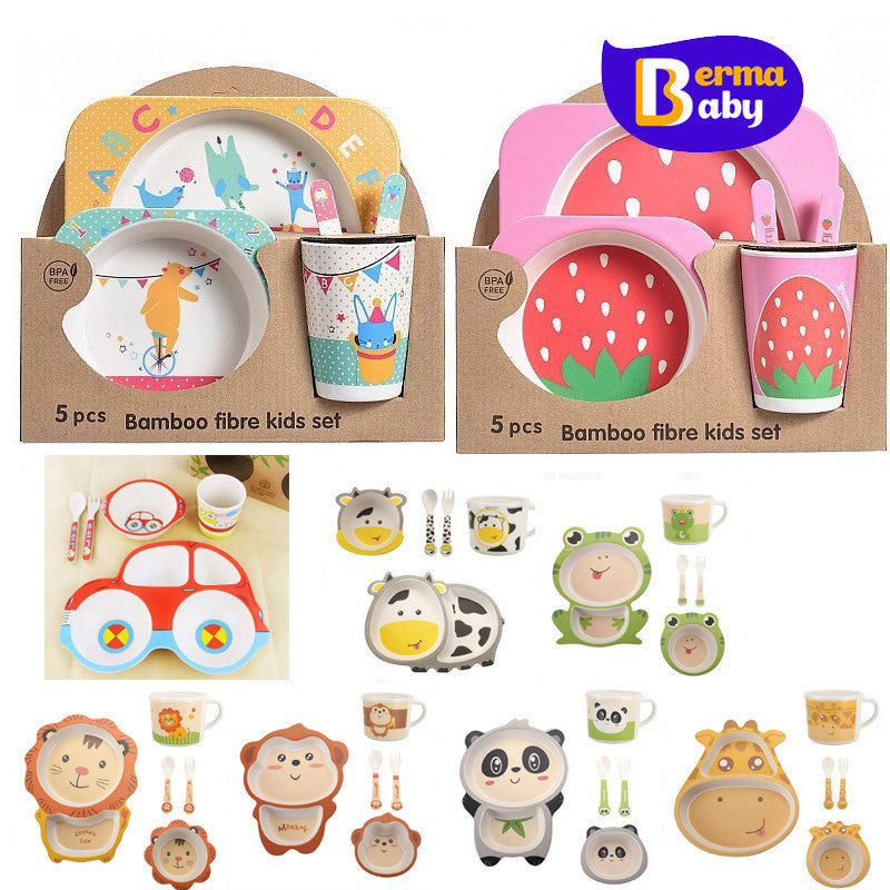 ชุดจานอาหารเด็กลายการ์ตูน 5 ชิ้น - 主图