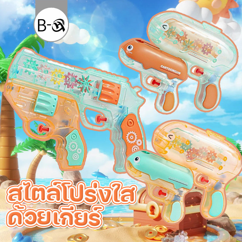 ปืนฉีดน้ำรูปการ์ตูน 2-in-1 ของเล่นปืนฉีดน้ำสำหรับเทศกาลน้ำ ของเล่นสำหรับเด็ก - 主图