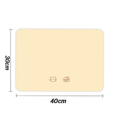 แผ่นรองชามอาหารสัตว์เลี้ยง ป้องกันการหก ขนาด 45*30 ซม. - 图片21