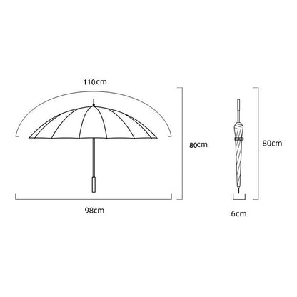 ร่มด้ามยาว ป้องกันฝนและแดด ขนาดใหญ่ มี 16 ซี่ - 图片5