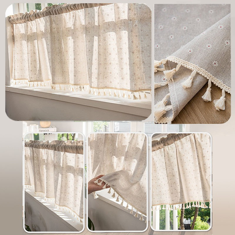 ผ้าม่านลูกไม้ผ้าทูลสั้น - 图片12