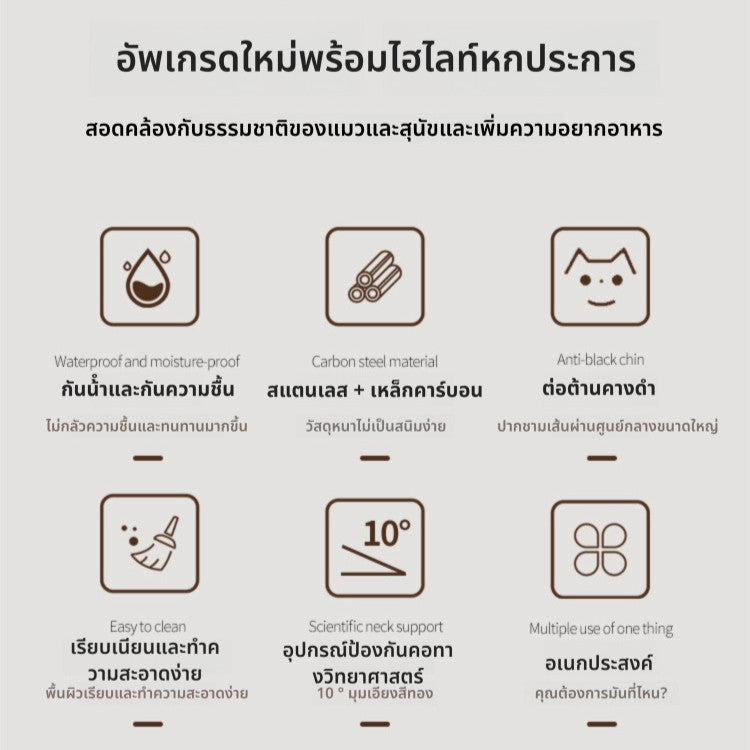 ชามสแตนเลสสองชั้นสำหรับสัตว์เลี้ยง - 图片1