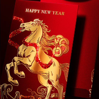 ซองแดงม้านำโชคสำหรับเทศกาลตรุษจีนปี 2026 - 图片1