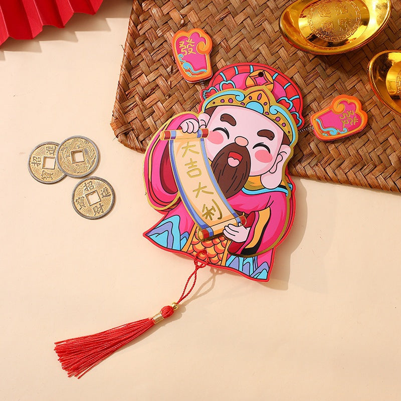 แม่เหล็กติดตู้เย็นรูปเทพเจ้าแห่งความร่ำรวย ปี 2026 ของตกแต่งตรุษจีน - 图片9