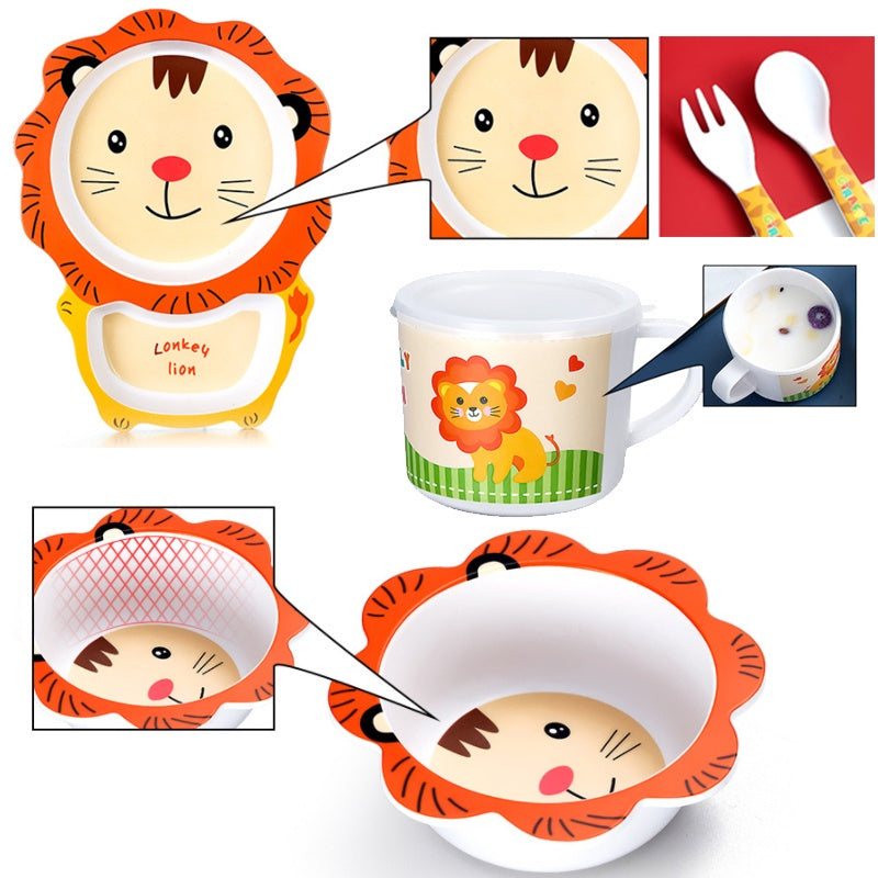 ชุดจานอาหารเด็กลายการ์ตูน 5 ชิ้น - 图片2