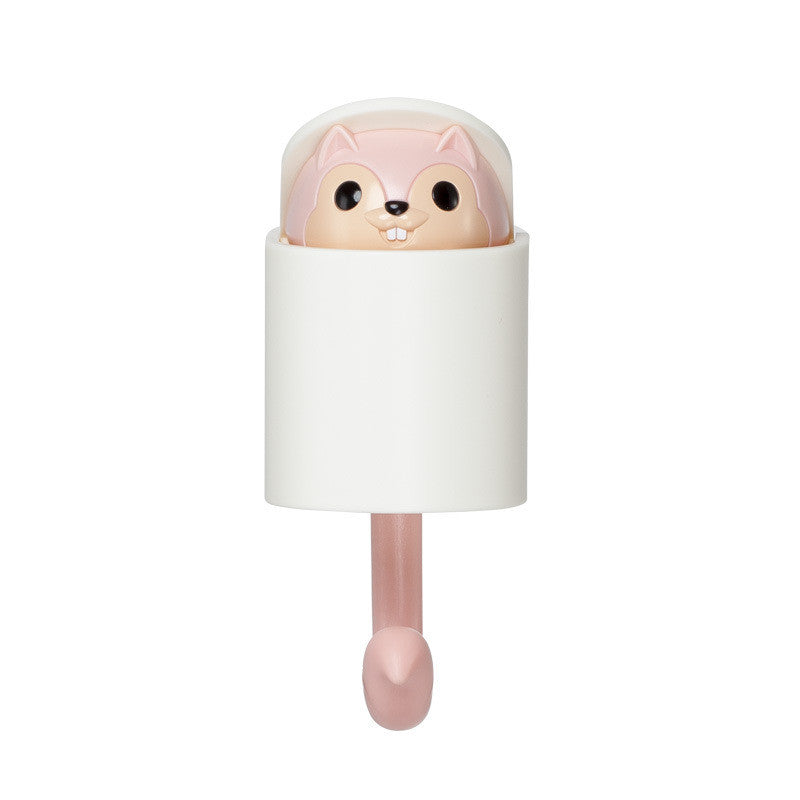 ตะขอกระรอกไม่มีการเจาะตะขอตะขอติดหนึบขนาดเล็กสร้างสรรค์ตะขอแขวนผนัง - 图片8