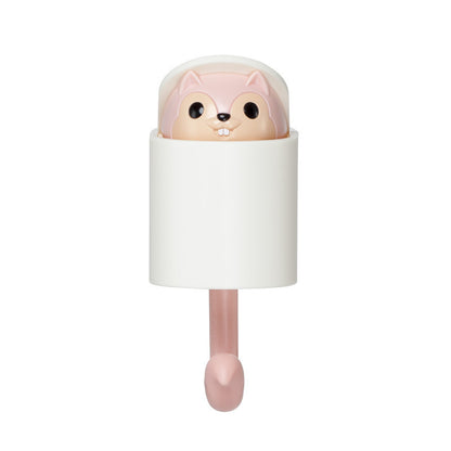 ตะขอกระรอกไม่มีการเจาะตะขอตะขอติดหนึบขนาดเล็กสร้างสรรค์ตะขอแขวนผนัง - 图片8