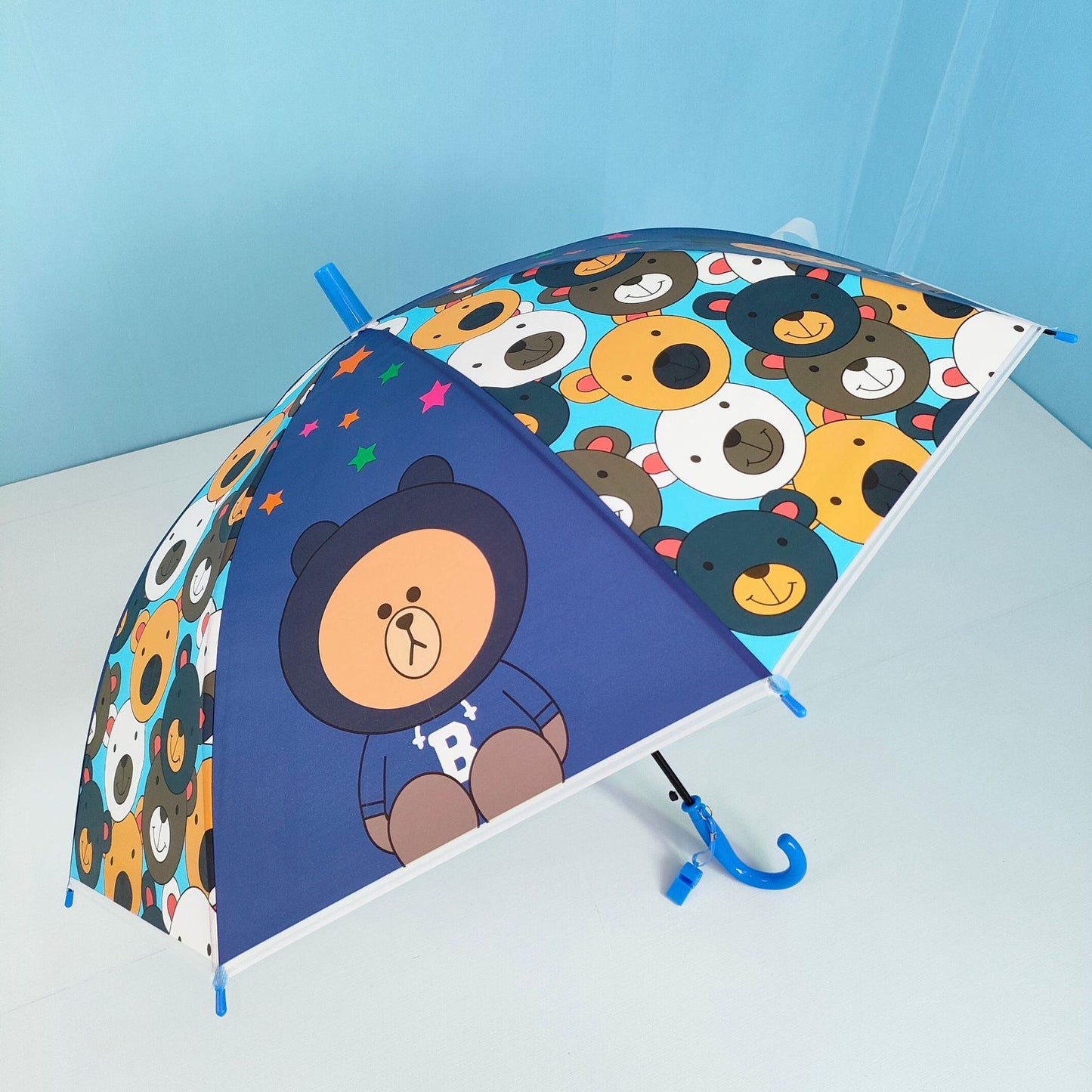 ร่มเด็กแบบกึ่งอัตโนมัติ เหมาะสำหรับทั้งวันแดดจัดและวันฝนตก มีนกหวีดในตัว - 图片8
