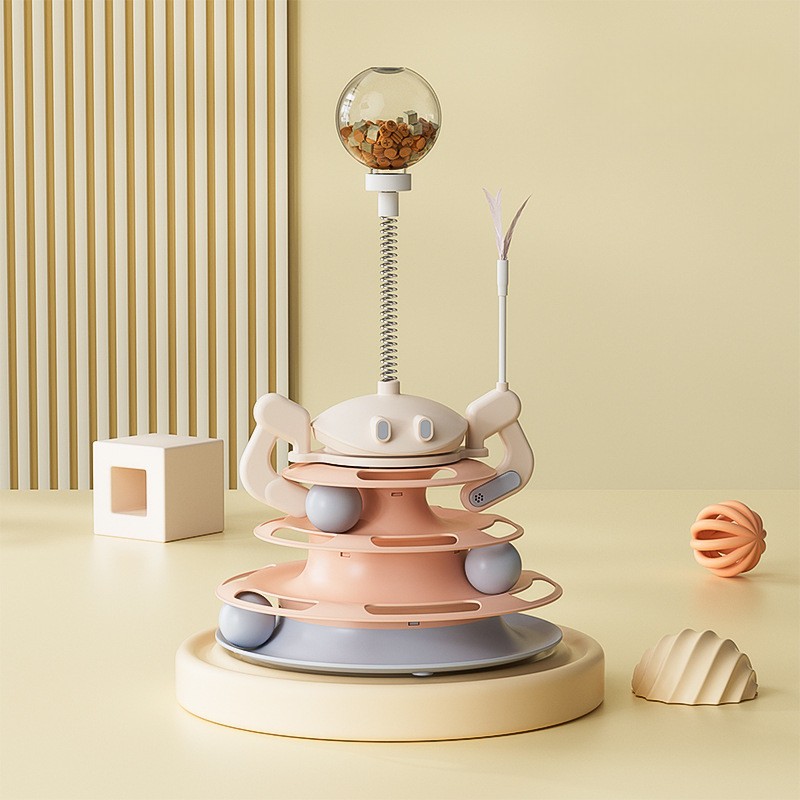 ของเล่นแมว รางบอลแมว พร้อมแผงเสียงขนนก - 图片15