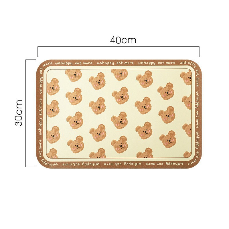 แผ่นรองชามอาหารสัตว์เลี้ยง ป้องกันการหก ขนาด 45*30 ซม. - 图片15