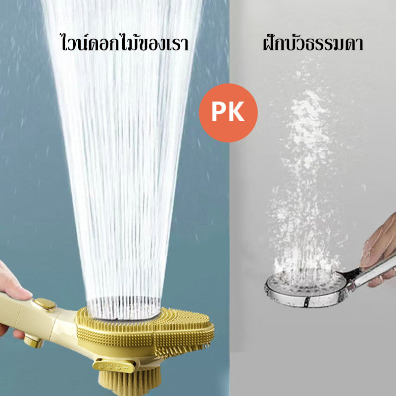 ฝักบัวมือถือ ฝักบัวแรงดันสูง ฝักบัวอเนกประสงค์พร้อมแปรงซิลิโคน - 图片6