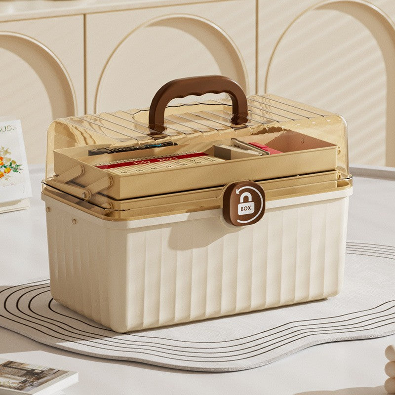 ชุดปฐมพยาบาล/กล่องยาประจำบ้าน แบบสองชั้น ความจุขนาดใหญ่ มีหูหิ้ว - 图片13