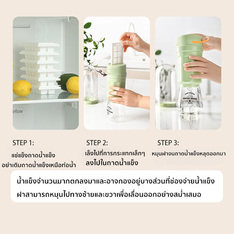 เครื่องทำน้ำแข็ง ถาดน้ำแข็ง หมุนฝาประมาณ 0.1 วินาที น้ำแข็งจะร่วงลงมา - 图片1