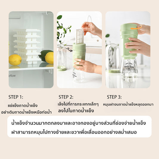 เครื่องทำน้ำแข็ง ถาดน้ำแข็ง หมุนฝาประมาณ 0.1 วินาที น้ำแข็งจะร่วงลงมา - 图片1