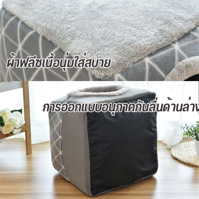 เตียงสัตว์เลี้ยงแบบกึ่งปิด 2-in-1 - 图片4