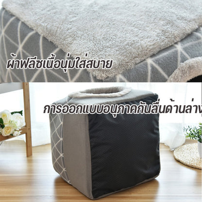 เตียงสัตว์เลี้ยงแบบกึ่งปิด 2-in-1 - 图片4