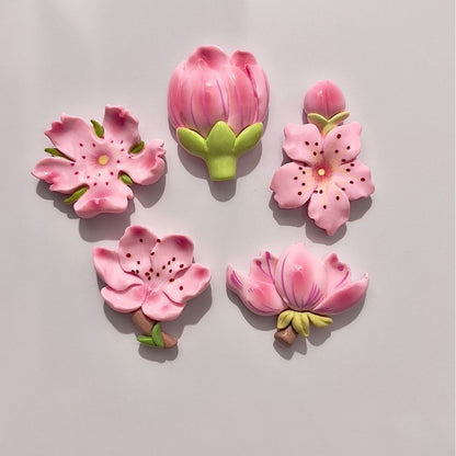  แม่เหล็กติดตู้เย็น สไตล์ซากุระ ของตกแต่งบ้าน 5PCS - 图片1