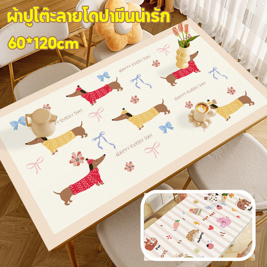 ผ้าปูโต๊ะพีวีซี กันน้ำ ลายการ์ตูนโดปามีน ทนไฟ - 主图