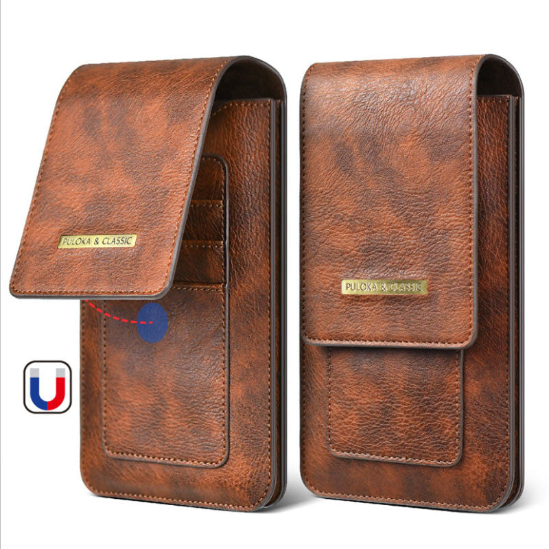 เคสโทรศัพท์หนังแท้ กระเป๋าคาดเอว ซองใส่โทรศัพท์สำหรับผู้ชาย - 图片3