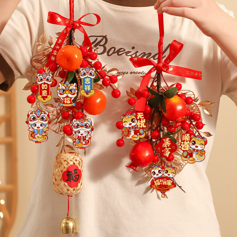 ปีงู2026 พวงมาลัยปีใหม่ โคมไฟเทศกาลฤดูใบไม้ผลิ LED ตกแต่งเทศกาลฤดูใบไม้ผลิ - 图片1